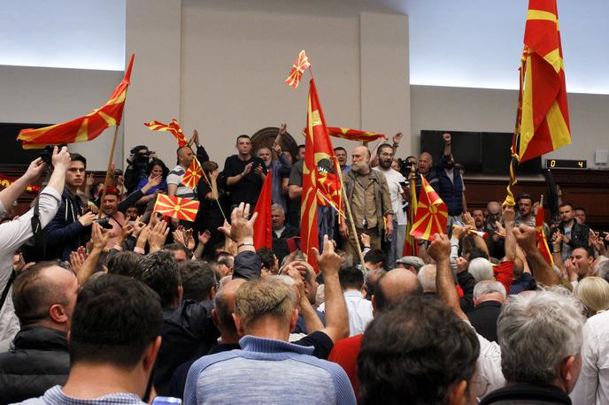 Makedonija protestniki parlament | Foto Reuters