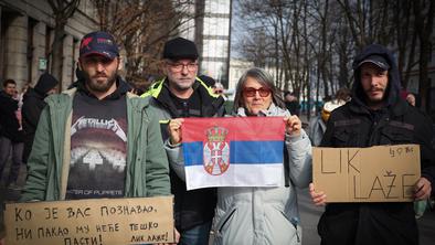 Protest v podporo srbskim študentom in proti županu Jankoviću #video