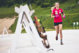 trening biatlon streljanja Anamarija Lampič