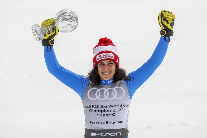 Federica Brignone | Italijanka Federica Brignone si je že pred zadnjo superveleslalomsko tekmo zagotovila mali kristalni globus v tej disciplini.  | Foto Guliverimage