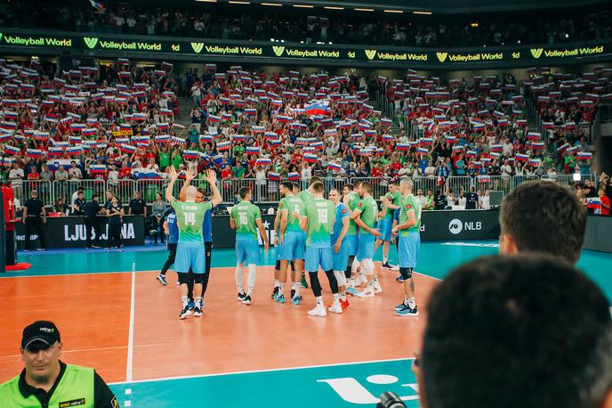 SP v odbojki 2022: Slovenija - Nemčija | Slovenski odbojkarji po zanesljivi torkovi zmagi čakajo na tekmeca v osmini finala. | Foto Siniša Kanižaj/Sportida