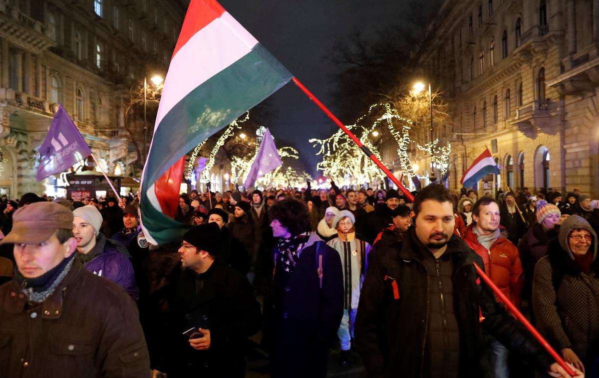 Protestniki v Budimpešti | Foto Reuters