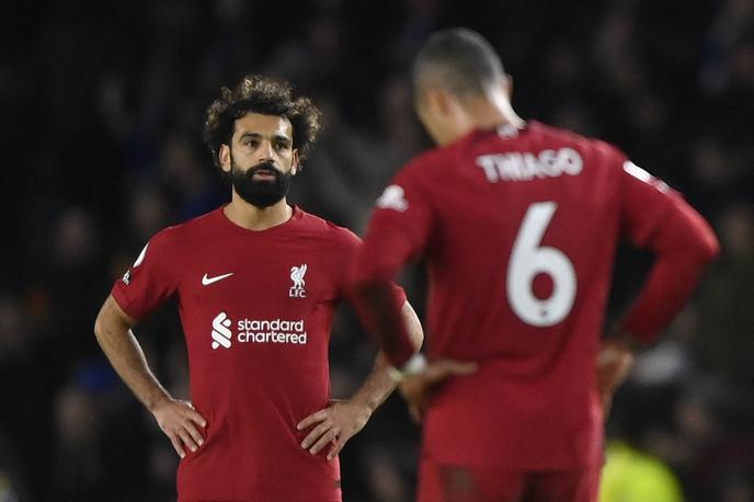 Brighton Liverpool Mo Salah | Branilec pokalnega naslova Liverpoola je izpadel v osmini finala proti Brightonu. | Foto Reuters