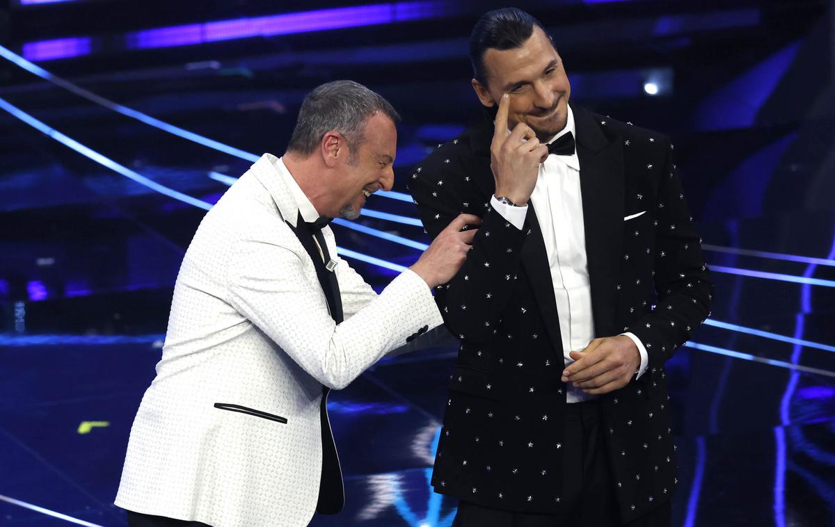 Zlatan Ibrahimović, Sanremo | Prvi mož Sanrema Amadeus z Zlatanom Ibrahimovićem | Foto Guliverimage