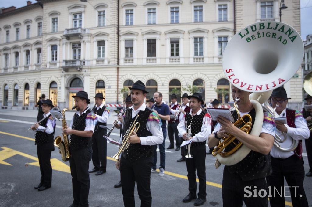 Otvoritev Gosposvetske ceste v Ljubljani.