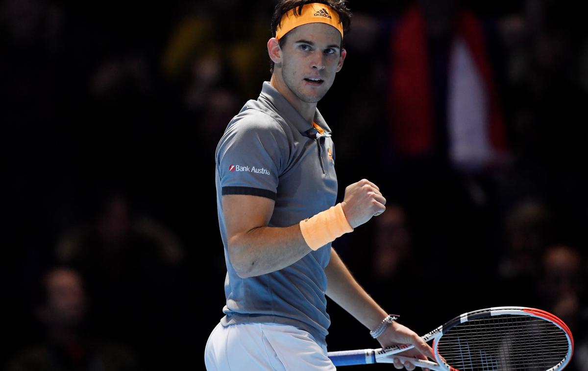 Dominic Thiem | Dominic Thiem si je po zmagah nad Federejem in Đokovićem že zagotovil prvo mesto v skupini Brog. | Foto Reuters