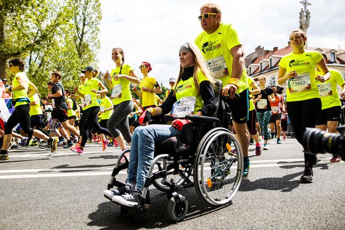 Wings For Life World Run poteka pod geslom "Tečemo za tiste, ki teči ne morejo." Celoten izkupiček, zbran s štartninami in donacijami, je namreč namenjen fundaciji Wings For Life, ki se ukvarja s financiranjem raziskav na področju zdravljenja poškodb hrbtenjače. | Foto: Grega Valančič/Sportida