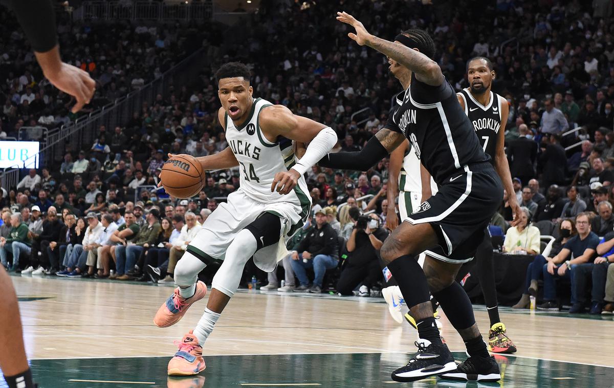 Milwaukee Bucks | Košarkarji Milwaukeeja z Giannisom Antetokounmpom na čelu so branjenje naslova začeli z zmago nad Brooklynom. | Foto Guliverimage