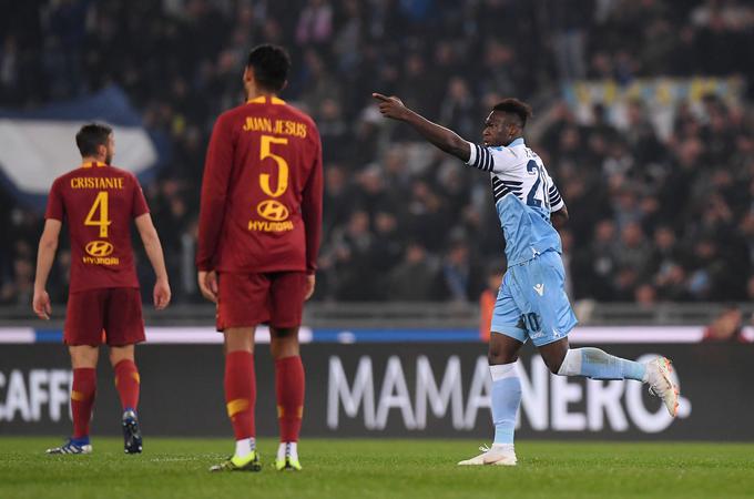 Ekvadorec Felipe Caicedo je popeljal Lazio v vodstvo na rimskem derbiju. | Foto: Reuters