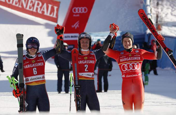 Prvi trije v Alti Badii. | Foto: Reuters