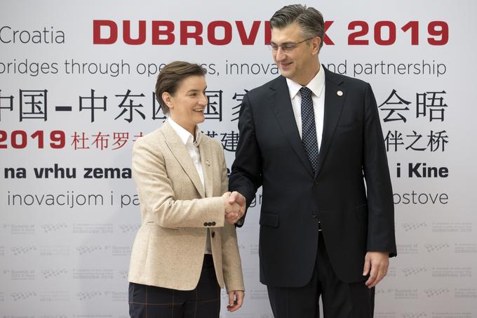 Plenković se je že večkrat srečal z Brnabićevo, med drugim leta 2019 v Dubrovniku. | Foto: Guliverimage