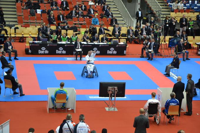 Slovenski tekmovalec v para-karateju je svoj nastop opravil vrhunsko. | Foto: Karate zveza Slovenije