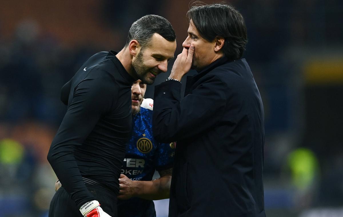 Samir Handanović, Simone Inzaghi | Inter bo danes lovil preobrat na Anfieldu. | Foto Guliverimage