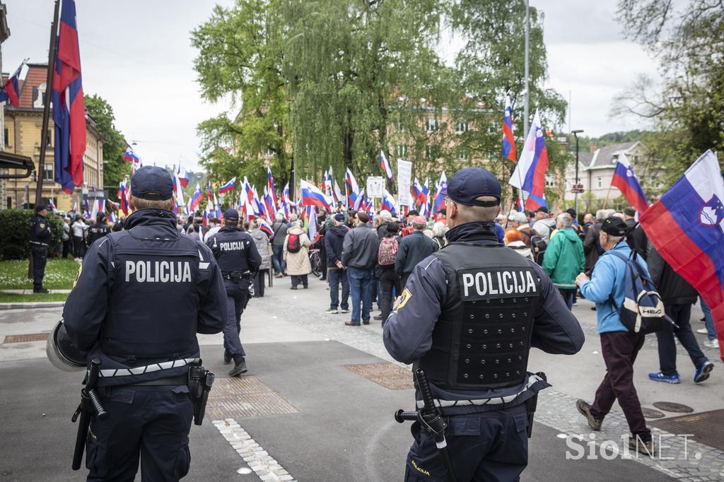 Protestni shod upokojencev. Pavle Rupar Upokojenci