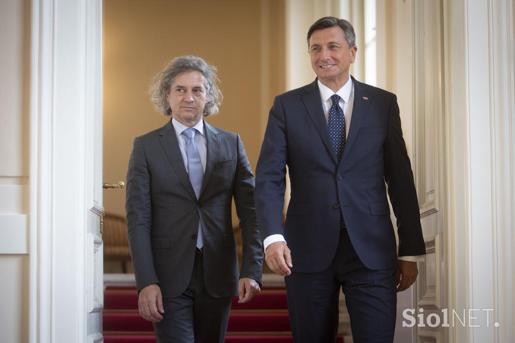 Posvet z vodji poslanskih skupin: Borut Pahor, Robert Golob.