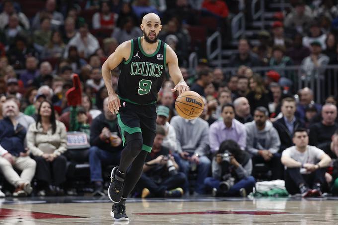 Derrick White je bil najboljši strelec Bostona proti Chicagu. | Foto: Reuters