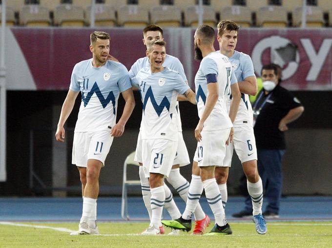 Slovenska reprezentanca je v torek ostala neporažena na gostovanju pri udeležencu Eura Severni Makedoniji (1:1). | Foto: Reuters