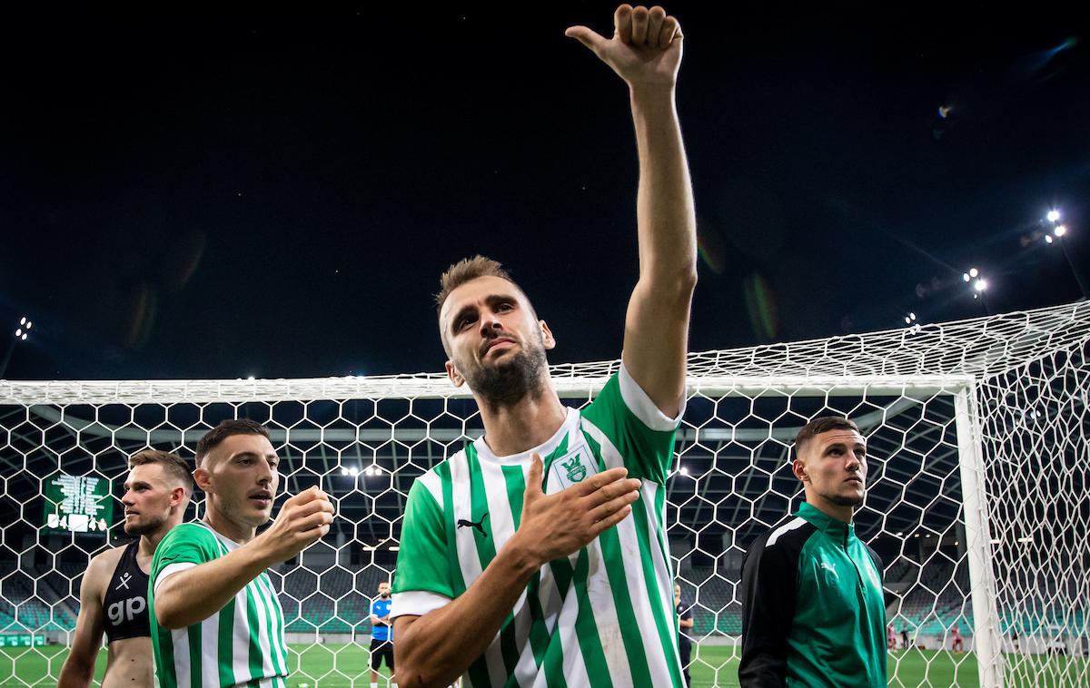 Mustafa Nukić | Mustafa Nukić je z dvema goloma v drugem polčasu začel preobrat Olimpije, ki je po 20 minutah zaostajala z 0:2, na koncu pa za osmo zaporedno zmago Domžale premagala s 3:2. | Foto Vid Ponikvar