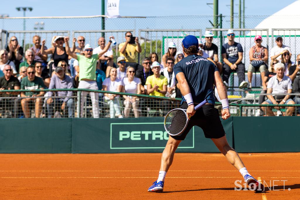 Davisov pokal Kavčič Bedene zadnja tekma