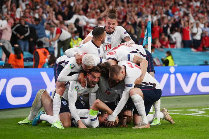 Anglija : Danska, Euro 2020 | Angleška nogometna zveza je po polfinalu z Dansko prejela kazen. | Foto Reuters