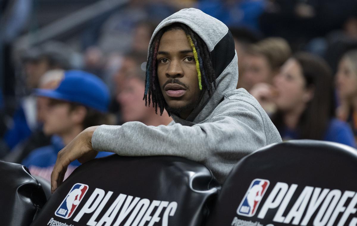 Ja Morant | Je prvi zvezdnik Memphis Grizzlies Ja Morant zaradi poškodbe kolena že končal sezono? | Foto Reuters