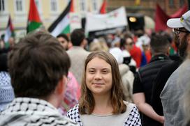 Protest pred Evrovizijo v Malmoju v podporo Palestini