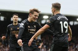 Arsenal se ne šali, s 3:0 padel še Fulham. Spodrsljaj Man Utd.