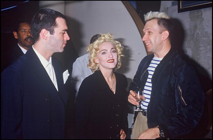 Christopher, Madonna in modni oblikovalec Jean Paul Gaultier leta 1990 | Foto: Profimedia