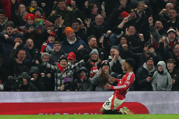 Diallo Manchester United | Amad Diallo je v zaključku srečanja na Old Traffordu dosegel kar tri zadetke in rešil Manchester United. | Foto Reuters