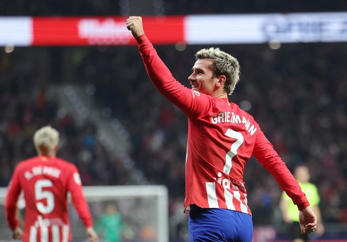 Antoine Griezmann je zabil deveti gol sezone in Atletico je prišel do desete zmage. | Foto: Reuters