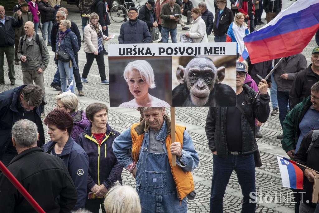 Protestni shod upokojencev. Pavle Rupar Upokojenci