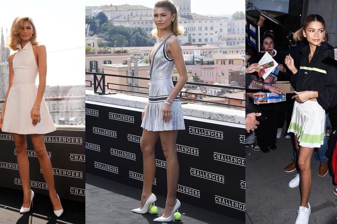 Zendaya Challengers | Zendaya je s svojimi opravami ob promociji filma Izzivalci povzročila pravo obsedenost s teniško modo. | Foto Guliverimage