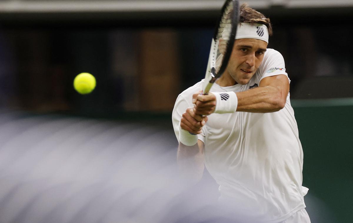 Wimbledon Tomas Martin Etcheverry | Tomas Martin Etcheverry  se je zavihtel v polfinale. | Foto Reuters