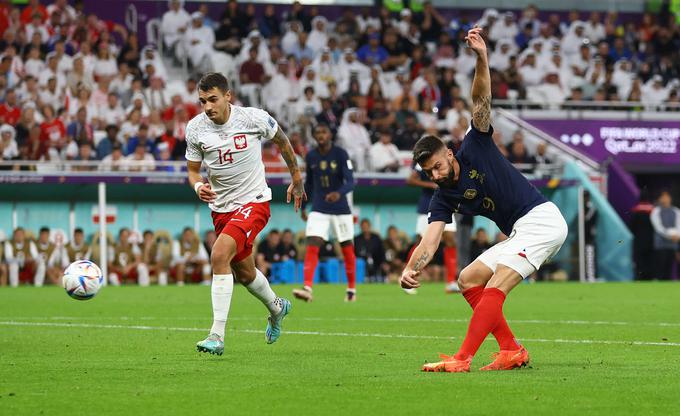 Na prvih štirih tekmah SP v Katarju je Giroud zabil tri gole. | Foto: Reuters