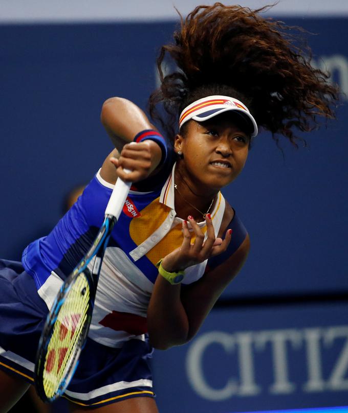 Naomi Osaka je znana po izjemno agresivni igri in močnem servisu. | Foto: Reuters