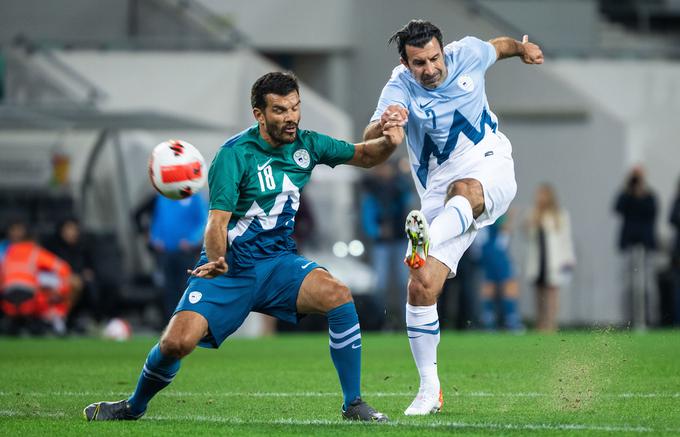 Luis Figo v akciji. | Foto: Vid Ponikvar