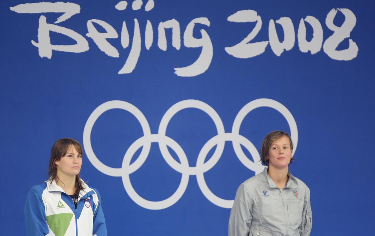 Federica Pellegrini Sara Isaković | Federica Pellegrini je na olimpijskih igrah v Pekingu v boju za zlato medaljo prehitela Saro Isaković. | Foto Guliver/Getty Images