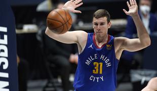 Denver po zaslugi Jokića boljši od LA Clippers, Čančar dosegel dve točki in dodal pet skokov