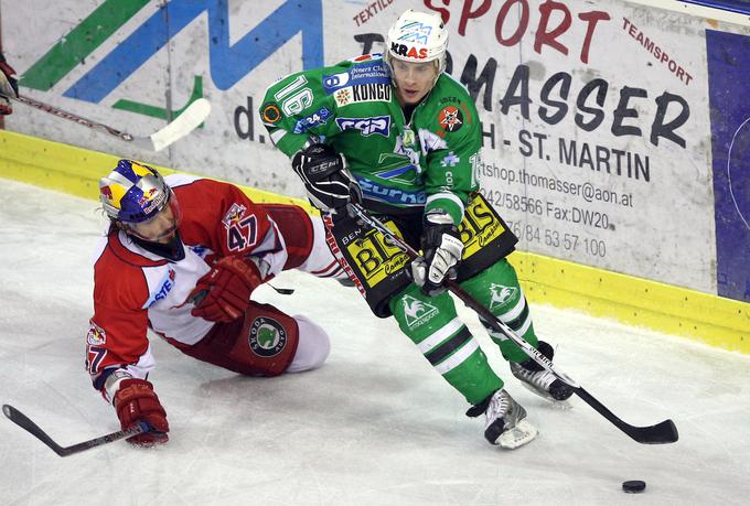 V ligi EBEL je zbral skoraj 550 tekem, v premierni sezoni 2007/08 je z Olimpijo zaigral proti Salzburgu v finalu, ki ga je zaznamovala huda administrativna napaka zeleno-belih. | Foto: Vid Ponikvar