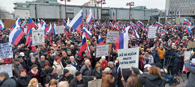 protest, upokojenci, Ljubljana | Foto: Bojan Puhek