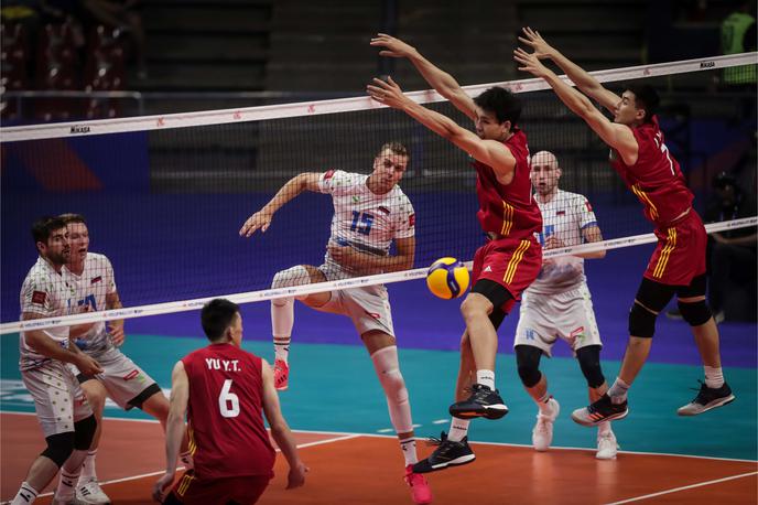 slovenska odbojkarska reprezentanca : Kitajska | Slovenski odbojkarji so z zmago sklenili prvi turnir lige narodov. Za zaključek so bili s 3:1 boljši od Kitajske. | Foto Volleyballworld