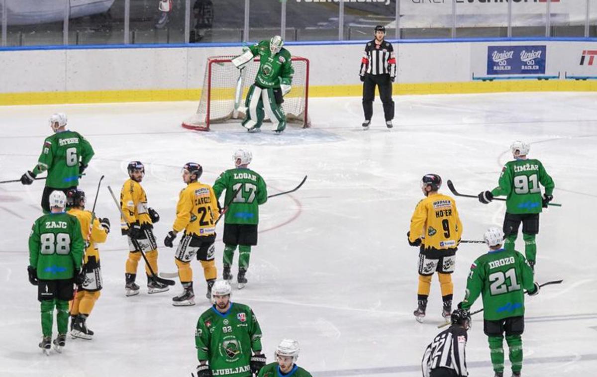 HK Olimpija | Hokejisti Olimpije so v torek izgubili prvič v alpski sezoni. Poraz jim je zadal Pustertal, s katerim se bodo ponovno srečali že v soboto. | Foto Eva Brili Grebenar