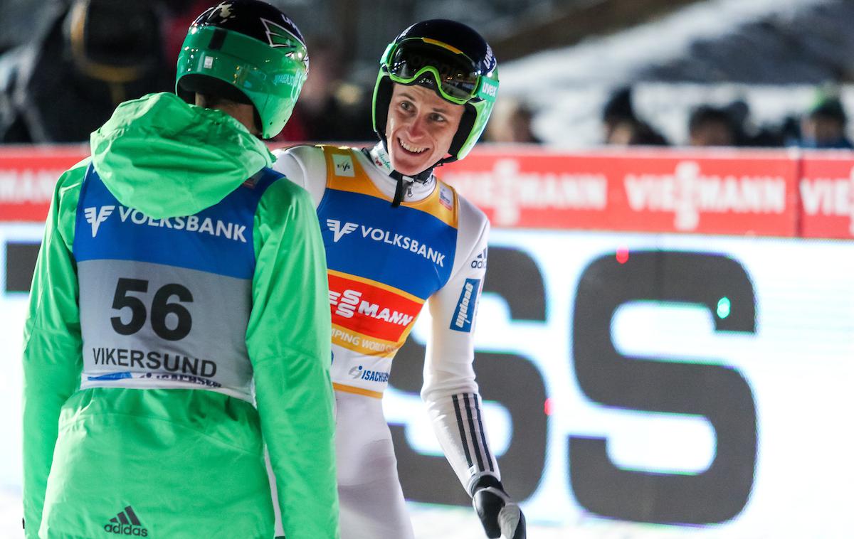 Peter Prevc Vikersund 2015 | Peter Prevc je leta 2015 v Vikersundu poletel do zmage in svetovnega rekorda. Kot prvi na svetu je poletel 250 metrov. | Foto Sportida