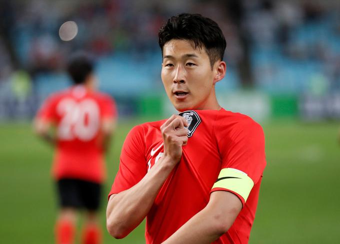 Zvezdnik Tottenhama Heung-min Son je z naskokom prvo ime zdajšnje južnokorejske reprezentance. | Foto: Reuters