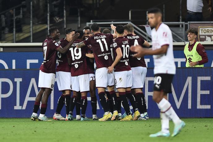 Torino Milan | Torino je prizadejal Milanu, ki ga med tednom čaka evropska bitka s Šeškovim Salzburgom za napredovanje v osmino finala lige prvakov, šele drugi poraz v tej sezoni. | Foto Reuters