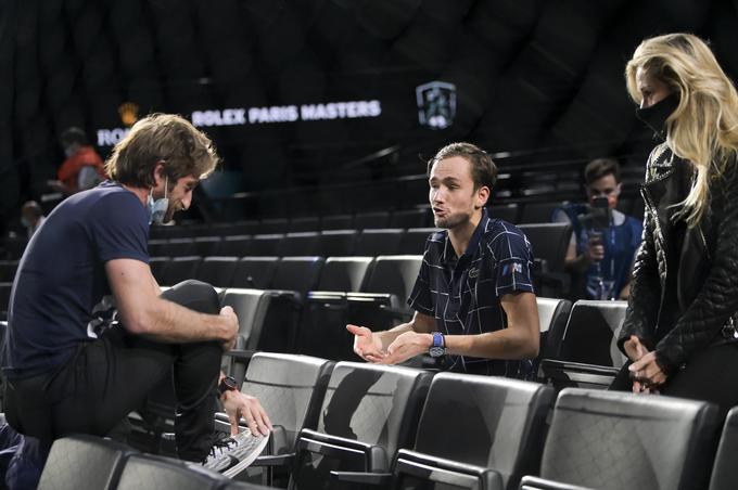 Daniil Medvedjev in njegov trener Gilles Cervara | Foto: Guliverimage/Vladimir Fedorenko