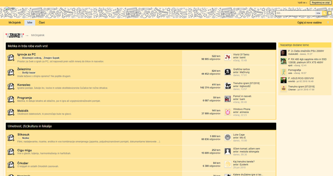 Tako je spletni forum Mn3njalnik videti zdaj.  | Foto: Matic Tomšič / Posnetek zaslona