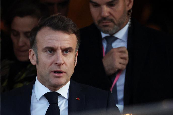 Emmanuel Macron | Francoski predsednik Emmanuel Macron bo narod nagovoril pred četrtkovim izrednim vrhom v Bruslju, na katerem bodo voditelji EU govorili o nadaljnji podpori Ukrajini.  | Foto Reuters