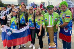 Najbolj znan slovenski navijač že ima pokal, Slovenci ogrevajo glasilke #foto #video