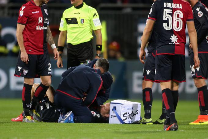 Birsa je obležal v začetku dvoboja, ki ga je Cagliari v ponedeljek izgubil z 0:1. | Foto: Guliverimage/Getty Images